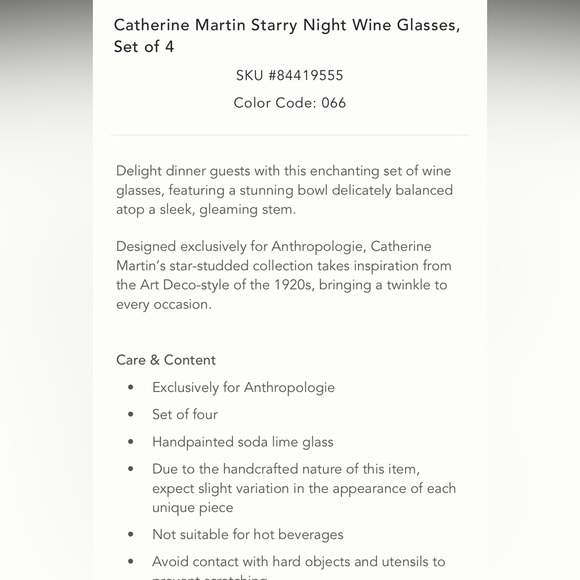 ✨ 24K Gold PINK Catherine Martin Gold Starry Night Wine Glasses - Picture 5 of 10